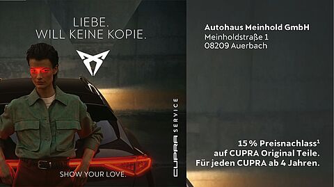 Cupra 15 % Teilerabatt ab 4 Jahren Fahrzeugalter